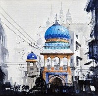 Zahid Ashraf, 12 x 12 inch, Acrylic on Canvas, Cityscape Painting, AC-ZHA-152